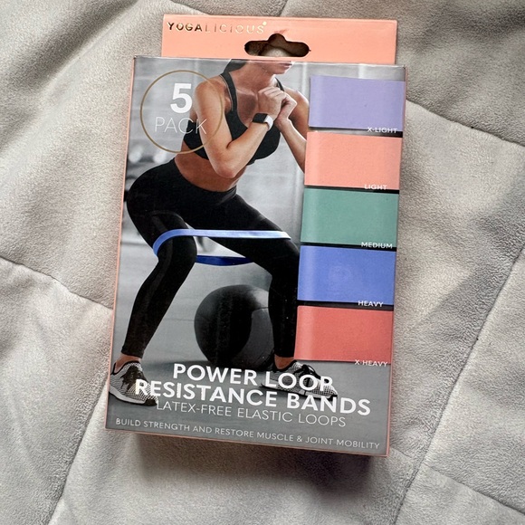 Yogalicious Other - Yogalicious Latex-Free Loop Resistance Bands Exercise Set